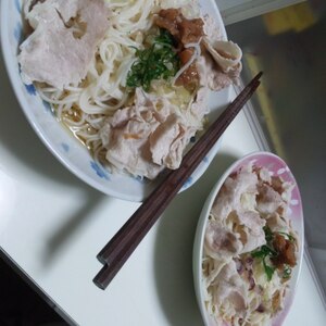 暑い夏にシャキッと旨い豚しゃぶ素麺